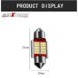 Allextreme EX31SDW 10 LED Universal Car Interior Super Bright Roof Light Reading Dome Bulb Lamp with Festoon Holder (5W, White, 2 PCS)