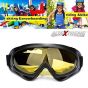 Allextreme EXUVSGL1 Unisex Windproof, Dust-Proof, UV Protection and Anti-Glare Lens Ski Snow Goggles for Riding and Skiing (Lemon, Standard Size)