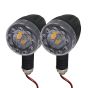 Allextreme EXTSI02 Universal Turn Signal Indicator Light Front/Rear Round Blinker Bulb For Motorcycles (2 Pcs, Amber)