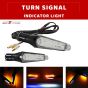 Allextreme EXSIAB2 Dual Tone LED Side Indicator Light Front Rear Universal Fit Turn Signal Lamp for Bikes and Motorcycles (Amber & Blue, 2 PCS)
