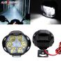 Allextreme EX6FS2P Imported 6 LED Fog Light Waterproof Pod Driving Spot Head Lamp with Handlebar Switch for Bikes & Cars(10W, White Light, 2 PCS, 6 Months Warranty)