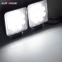 Allextreme EX9SW1P 9 LED Square Fog Light 4 Inch CREE Spot Beam Work Lamp with Mounting Brackets for Car and Motorcycle (27W, White Light, 1 PC)