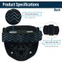 Allextreme Motorcycle Protective Goggles Anti Scratch Windproof UV Protective Visor Bike Dirt Face Shield with Soft Foam Padded Detachable Mask & Elastic Strap for Riding Cycling (Black, 1 Pc)