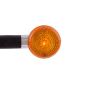 Allextreme EXTSLBY2 Yellow Glass Turn Signal Side Indicator Lights Front Rear Blinkers Lamp for Bikes & Motorcycle (Amber Light, 2 PCS)
