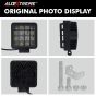 Allextreme EX9LGF2 4 Inch Square Flood Beam 9 LED Fog Light with Mounting Bracket for Car and Motorcycle (27W, White Light, 2 PCS)
