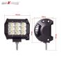 Allextreme EX9SFL1 9 LED Square Fog Light 4 Inches Waterproof Driving Spot Lamp with Adjustable Mounting Bracket for Cars Motorcycle and Bike (27W, White Light, 1 PC)