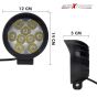 Allextreme EX9FNW1 9 LED Round Fog Light 3 Inches Waterproof Driving Spot Lamp with Mounting Bracket for Car, Motorcycle, SUV, ATV and Outdoor (27W, White Light, 1 PC)