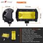 Allextreme EX24FY1 5 Inch CREE Fog Light 24 LED Cube Waterproof Flood Lamp for Cars Truck SUV and Motorcycle (72W, Yellow Light, 1 PC)