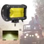 Allextreme EX24FY1 5 Inch CREE Fog Light 24 LED Cube Waterproof Flood Lamp for Cars Truck SUV and Motorcycle (72W, Yellow Light, 1 PC)