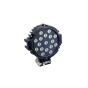 AllExtreme EX7M1B2 7 Inch Round Led Fog Light Universal 17 LED Off Road Driving Roof Lamp for Jeep Bikes and Cars (51W, White Light, 2 PCS)