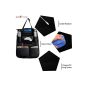 Allextreme EXSBESBL PU Leather Car Auto Seat Back Organizer Universal Multi Pocket Travel Storage Bag with Hangers, Tissue Paper and Bottle Holder (1 Pc, Black)