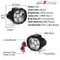 Allextreme EX6F3S2 Imported 6 LED Fog Light Waterproof Pod Driving Spot Head Lamp for Bikes Cars and Motorcycle (10W, White Light, 2 PCS, 6 Months Warranty)