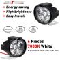Allextreme EX6F3S2 Imported 6 LED Fog Light Waterproof Pod Driving Spot Head Lamp for Bikes Cars and Motorcycle (10W, White Light, 2 PCS, 6 Months Warranty)