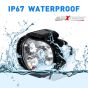 Allextreme EX6F3S2 Imported 6 LED Fog Light Waterproof Pod Driving Spot Head Lamp for Bikes Cars and Motorcycle (10W, White Light, 2 PCS, 6 Months Warranty)