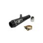 AllExtreme EX51SFB 51mm Inlet Long Grenade Launcher Shape Exhaust Pipe Muffler Silencer with Explosion Fire Shot Sound Compatible for Scooter Motorbike (Full Black)