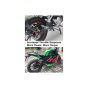 AllExtreme EX51SFB 51mm Inlet Long Grenade Launcher Shape Exhaust Pipe Muffler Silencer with Explosion Fire Shot Sound Compatible for Scooter Motorbike (Full Black)