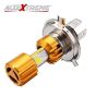 Allextreme EXH4MPL H4 Missile Projector LED Headlight Bulb for Motorcycle, Scooter, Car, Truck, ATV (9W, Golden, 2 PCS)