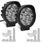 Allextreme EX-9WDL01 Off Road Driving Lamp with Switch 9 LED Round 3" Foglights for Motorcycles, Cars & Bikes (9W, White Light, 2 Pcs)
