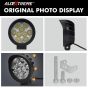 Allextreme EX-9WDL01 Off Road Driving Lamp with Switch 9 LED Round 3" Foglights for Motorcycles, Cars & Bikes (9W, White Light, 2 Pcs)