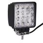 Allextreme EX4ISF1 48W 4 Inch Foglight 16 LED Square Pod Waterproof Flood Driving Lamp for Car Truck Jeep SUV ATV (Pack of 1, White)