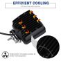 Allextreme EX4ISF1 48W 4 Inch Foglight 16 LED Square Pod Waterproof Flood Driving Lamp for Car Truck Jeep SUV ATV (Pack of 1, White)