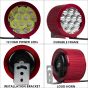 Allextreme EX12FH2 12 LED Fog Light with Attached High Decibel Loud Sound Horn for Motorcycle and Cars (Random Colors, 2 PCS)