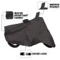 AllExtreme EXSBCB1 Universal Waterproof Motorcycle Bike Body Cover for All Weather Outdoor Sun Wind and Rain Protection (Extra Large, Black)