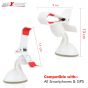 Allextreme EXCMM1W Universal Car Phone Mount Holder 360 Degree Windshield Dashboard Mobile Phone Cradle with Suction Cup for GPS and Smartphones (White)