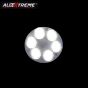 Allextreme EX6RFW2 Universal 6 LED Round Fog Light Waterproof Off Road Driving Flood Lamp with Metal Stand for All Bikes and Cars (6W, White, 2 PCS)