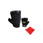 Allextreme EXHFG02 Bike Racing Half Finger Gloves Soft & Breathable Design Ideal for Biking & Gyming - (Black, M)