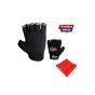 Allextreme EXHFG02 Bike Racing Half Finger Gloves Soft & Breathable Design Ideal for Biking & Gyming - (Black, M)