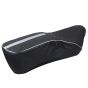 Allextreme EXCSCES PU Leather Motorcycle Bike Seat Cushion Cover Anti Skid Seat Cover Compatible for Bullet Electra 350cc and 500cc (Silver)