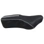 Allextreme EXCSCES PU Leather Motorcycle Bike Seat Cushion Cover Anti Skid Seat Cover Compatible for Bullet Electra 350cc and 500cc (Silver)