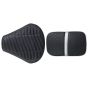 Allextreme Motorcycle Seat Cover PU Leather Anti Skid Split Water-Resistant Bike Cushion Compatible with All Motorcycles- (Silver, Model-19)