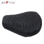 Allextreme Motorcycle Seat Cover PU Leather Anti Skid Split Water-Resistant Bike Cushion Compatible with All Motorcycles- (Silver, Model-19)