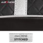 Allextreme Motorcycle Seat Cover PU Leather Anti Skid Split Water-Resistant Bike Cushion Compatible with All Motorcycles- (Silver, Model-19)