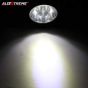 AllExtreme EX9FLS2 9 LED Round Fog Light Heavy Duty Waterproof Silver Body Spot Beam Pod Work Lamp with Handlebar Switch for Motorcycle Jeep SUV Car and Truck (9W, White Light, 2 PCS)