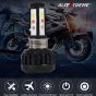 AllExtreme EX9Y4A1 3-Sided LED Headlight Conversion Kit with Cooling Fan 40W 1200LM Canbus Headlamp for Bike Car SUV (White Blue & Red)