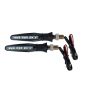 Allextreme EXBILW2 Bar Style 9 LED Side Indicator Light Front Rear Universal Fit Turn Signal Lamp for Bikes and Motorcycles (White, 2 PCS)