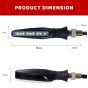 Allextreme EXBILW2 Bar Style 9 LED Side Indicator Light Front Rear Universal Fit Turn Signal Lamp for Bikes and Motorcycles (White, 2 PCS)