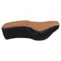 AllExtreme EXBSCET PU Leather Motorcycle Bike Seat Cushion Cover Anti Skid Seat Cover for Standard and Electra 350cc and 500cc (Tan)