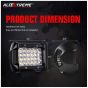 AllExtreme EX24F2P 24 LED Fog Light Bar 4 Inch CREE Cube Pod Work Light Waterproof Off Road Driving Spot Lamp for Bike Cars and Motorcycle (72W, White Light, 2 PC)