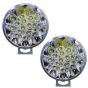 Allextreme EX18RF2 18 LED Round Fog Light Spot Beam Waterproof Pod Driving Work Lamp for Motorcycle and Cars (27W, White Light, 2 PCS)