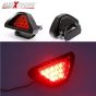 Allextreme EX12TL1 Car LED Brake Light Triangle Rear Tail Light Vehicle Reverse Lamp Warning Strobe Flash Light Modification Indicator Light (12 Led, Red)