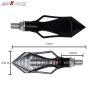Allextreme EXAIBY2 9 LED Arrow Shape Turn Signal LED Indicators Light Blinking Light for All Bikes Suzuki Honda Kawasaki Yamaha (Yellow, 9SMD, 2 PCS)