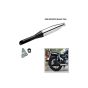 ALLEXTREME Red Rooster Silencer Exhaust with Bush Compatible for Royal Enfield BS3 and BS4 Model Bullet 350cc and 500cc (Chrome with Black Tail)