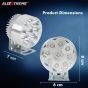 Allextreme EX9SFW2 9 LED Round Fog Light 3 Inches Off Road Driving Lamp for Motorcycle, Car and Bikes (9W, White Light, 2 Pcs)