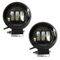 Allextreme EX4IFL2 3 LED Headlight Lamp Universal Waterproof Off Road Driving CREE LED Fog Light for Bike, Jeep and Cars (40W, White, 2 PCS, 6 Months Warranty)