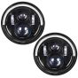 Allextreme 7 Inch Half Ring H4 H13 LED Headlight with DRL, High/Low Beam and Halo Ring Angel Eyes for Motorcycles and Cars (Pack of 2)