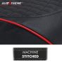 Allextreme PU Leather Seat Cover with Anti Skid Split Cushion Reinforced Stitching Dust Water Resistant for 350cc Bullet Classic Models (Black & Red)